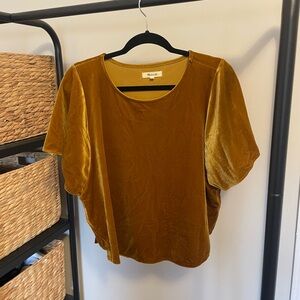 Madewell velvet blouse - size L